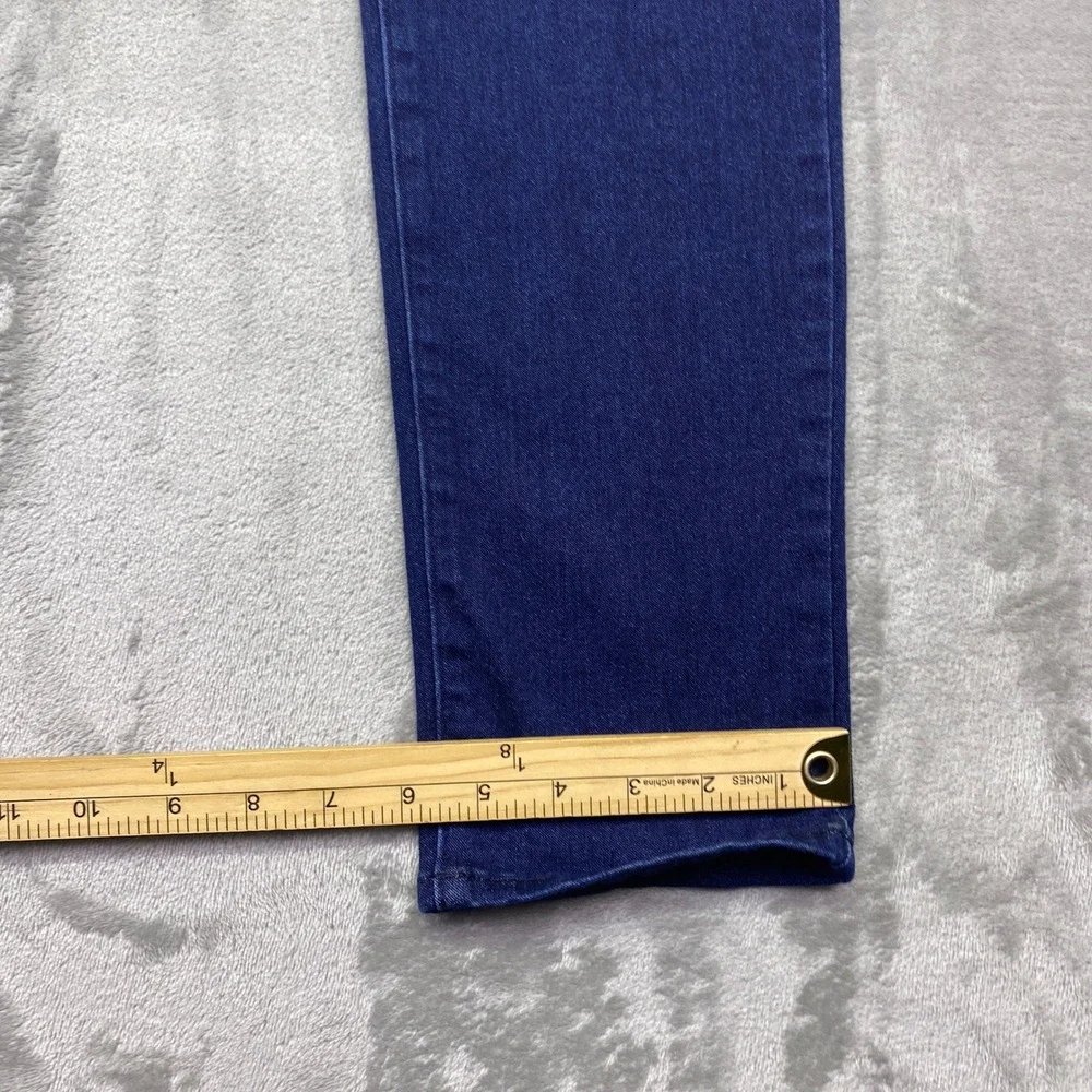 Michael Kors‎ Womens Skinny Jeans Dark Indigo Blue Stretch Denim MK Logo Sz 32